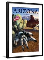 Arizona - Blond Tarantula-Lantern Press-Framed Art Print