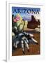 Arizona - Blond Tarantula-Lantern Press-Framed Art Print