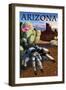 Arizona - Blond Tarantula-Lantern Press-Framed Art Print