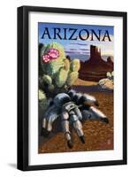 Arizona - Blond Tarantula-Lantern Press-Framed Art Print