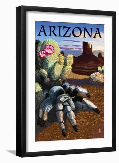 Arizona - Blond Tarantula-Lantern Press-Framed Art Print