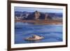 Arizona, Boats on Lake Powell at Wahweap, Far Shoreline Is in Utah-David Wall-Framed Photographic Print