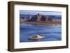 Arizona, Boats on Lake Powell at Wahweap, Far Shoreline Is in Utah-David Wall-Framed Photographic Print