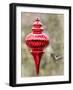 Arizona, Buckeye. Male Anna's Hummingbird Inspects Red Christmas Ornament-Jaynes Gallery-Framed Photographic Print