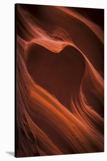 Arizona, Canyon X. Heart Shape in Eroded Sandstone Rock-Jaynes Gallery-Stretched Canvas