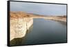 Arizona, Coconino Co, Glen Canyon Dam. Lake Powell-Kevin Oke-Framed Stretched Canvas