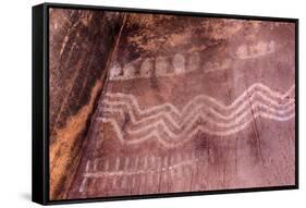 Arizona, Coconino National Forest, Palatki Heritage Site, Pictographs at Roasting Pit site-Jamie & Judy Wild-Framed Stretched Canvas