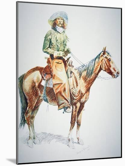 Arizona Cowboy, 1901-Frederic Sackrider Remington-Mounted Giclee Print