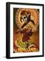 Arizona - Day of the Dead Marionettes-Lantern Press-Framed Art Print