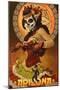 Arizona - Day of the Dead Marionettes-Lantern Press-Mounted Art Print