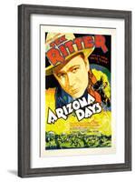 Arizona Days, Tex Ritter, 1937-null-Framed Art Print
