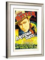 Arizona Days, Tex Ritter, 1937-null-Framed Art Print