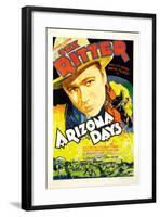 Arizona Days, Tex Ritter, 1937-null-Framed Art Print