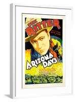 Arizona Days, Tex Ritter, 1937-null-Framed Art Print