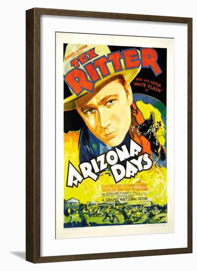 Arizona Days, Tex Ritter, 1937-null-Framed Art Print