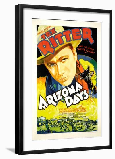 Arizona Days, Tex Ritter, 1937-null-Framed Art Print