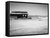 Arizona Deserted Building Architecture Landscape, Two Guns Ghost Town in Black and White-Kevin Lange-Framed Stretched Canvas