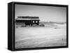 Arizona Deserted Building Architecture Landscape, Two Guns Ghost Town in Black and White-Kevin Lange-Framed Stretched Canvas