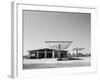 Arizona Deserted Gas Station Architecture Landscape, Two Guns Ghost Town in Black and White 3-Kevin Lange-Framed Photographic Print