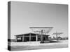 Arizona Deserted Gas Station Architecture Landscape, Two Guns Ghost Town in Black and White 3-Kevin Lange-Stretched Canvas