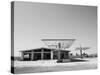 Arizona Deserted Gas Station Architecture Landscape, Two Guns Ghost Town in Black and White 3-Kevin Lange-Stretched Canvas