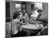 Arizona Family Seated at their Dining Room Table, Enjoying their Dinner-Nina Leen-Mounted Photographic Print