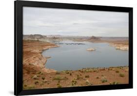 Arizona, Glen Canyon Nra with the Lake Powell Resort and Marina-Kevin Oke-Framed Photographic Print