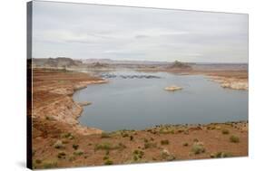 Arizona, Glen Canyon Nra with the Lake Powell Resort and Marina-Kevin Oke-Stretched Canvas