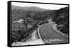 Arizona - Globe-Superior Hwy View of Pinal Creek Bridge-Lantern Press-Framed Stretched Canvas