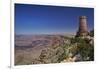 Arizona, Grand Canyon National Park, East Rim Drive, Grand Canyon and Watchtower-David Wall-Framed Photographic Print