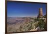 Arizona, Grand Canyon National Park, East Rim Drive, Grand Canyon and Watchtower-David Wall-Framed Photographic Print