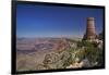 Arizona, Grand Canyon National Park, East Rim Drive, Grand Canyon and Watchtower-David Wall-Framed Photographic Print