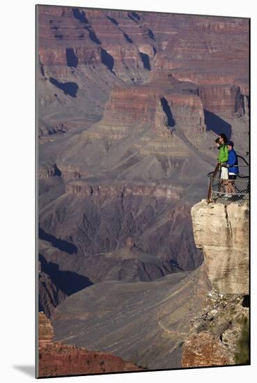 Arizona, Grand Canyon National Park, Grand Canyon and Tourists at Mather Point-David Wall-Mounted Photographic Print