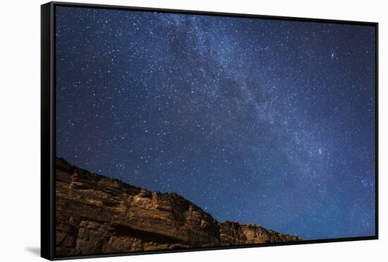 Arizona, Grand Canyon NP. The Milky Way Above Rim of Marble Canyon-Don Grall-Framed Stretched Canvas