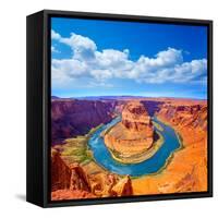 Arizona Horseshoe Bend Meander of Colorado River in Glen Canyon-holbox-Framed Stretched Canvas