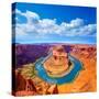 Arizona Horseshoe Bend Meander of Colorado River in Glen Canyon-holbox-Stretched Canvas