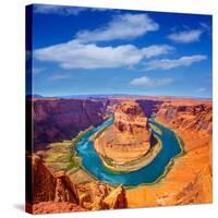 Arizona Horseshoe Bend Meander of Colorado River in Glen Canyon-holbox-Stretched Canvas