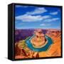 Arizona Horseshoe Bend Meander of Colorado River in Glen Canyon-holbox-Framed Stretched Canvas