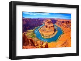 Arizona Horseshoe Bend Meander of Colorado River in Glen Canyon-holbox-Framed Photographic Print