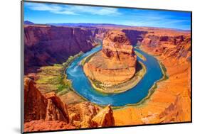 Arizona Horseshoe Bend Meander of Colorado River in Glen Canyon-holbox-Mounted Photographic Print