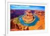 Arizona Horseshoe Bend Meander of Colorado River in Glen Canyon-holbox-Framed Photographic Print