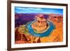 Arizona Horseshoe Bend Meander of Colorado River in Glen Canyon-holbox-Framed Photographic Print