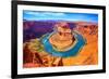 Arizona Horseshoe Bend Meander of Colorado River in Glen Canyon-holbox-Framed Photographic Print