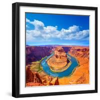 Arizona Horseshoe Bend Meander of Colorado River in Glen Canyon-holbox-Framed Photographic Print