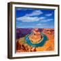 Arizona Horseshoe Bend Meander of Colorado River in Glen Canyon-holbox-Framed Photographic Print