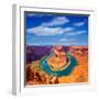 Arizona Horseshoe Bend Meander of Colorado River in Glen Canyon-holbox-Framed Photographic Print