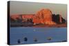 Arizona, Houseboats on Lake Powell at Wahweap-David Wall-Stretched Canvas