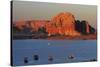 Arizona, Houseboats on Lake Powell at Wahweap-David Wall-Stretched Canvas