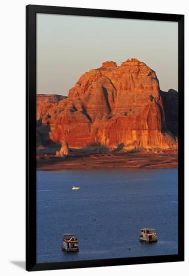 Arizona, Houseboats on Lake Powell at Wahweap-David Wall-Framed Photographic Print