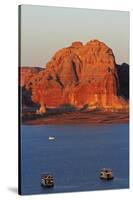 Arizona, Houseboats on Lake Powell at Wahweap-David Wall-Stretched Canvas